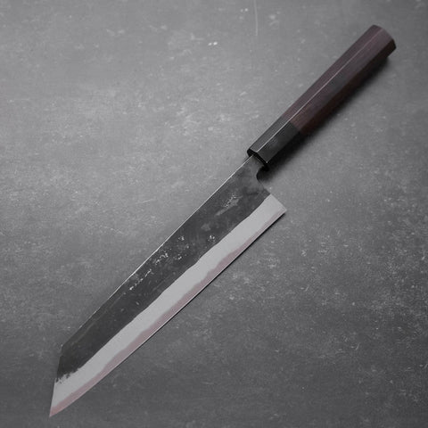 Kiritsuke Blue Steel #2 Kurouchi Büffelhorn und Ebenholz Griff 210mm-[Musashi]-[Japan-Küchenmesser]