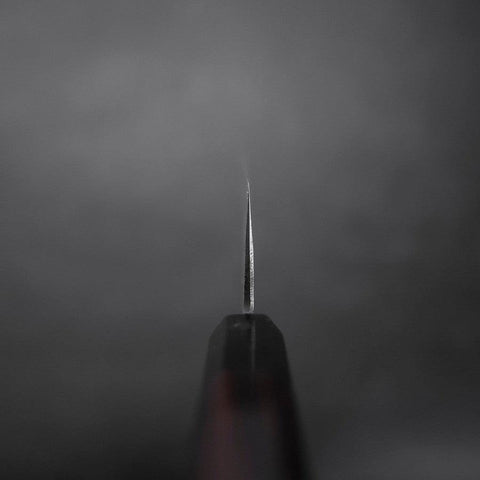 Kiritsuke Blue Steel #2 Kurouchi Büffelhorn und Ebenholz Griff 210mm-[Musashi]-[Japan-Küchenmesser]