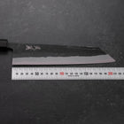 Kiritsuke Blue Steel #2 Kurouchi Büffelhorn und Ebenholz Griff 210mm-[Musashi]-[Japan-Küchenmesser]