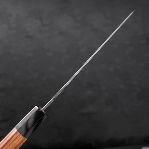 Kiritsuke Blue Steel #2 Kurouchi Büffelhorn und Teakholz Griff 210mm-[Musashi]-[Japan-Küchenmesser]