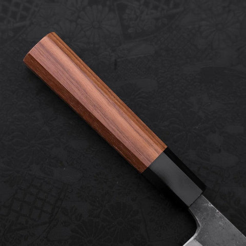 Kiritsuke Blue Steel #2 Kurouchi Büffelhorn und Teakholz Griff 210mm-[Musashi]-[Japan-Küchenmesser]