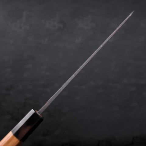 Kiritsuke Blue Steel #2 Kurouchi Damast Büffelhorn und Teakholz Griff 210mm-[Musashi]-[Japan-Küchenmesser]