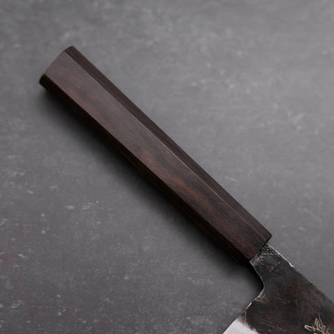 Kiritsuke Blue Steel #2 Kurouchi Ebenholz Griff 210mm-[Musashi]-[Japan-Küchenmesser]