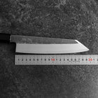 Kiritsuke Blue Steel #2 Kurouchi Nashiji Büffelhorn und Walnussholz Griff 200mm-[Musashi]-[Japan-Küchenmesser]