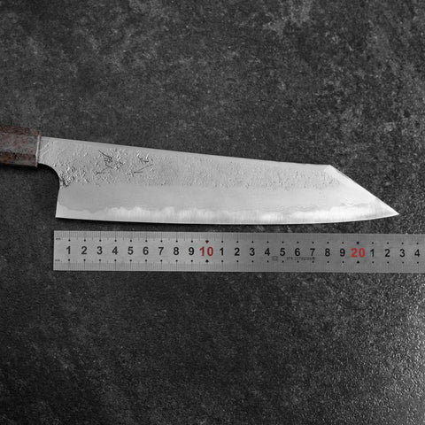 Kiritsuke Blue Steel #2 Nashiji Damast Ahornholz Griff 230mm-[Musashi]-[Japan-Küchenmesser]