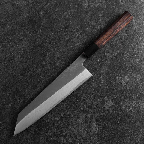 Kiritsuke Blue Super Kurouchi Damast Büffelhorn und Ebenholz Griff 210mm-[Musashi]-[Japan-Küchenmesser]