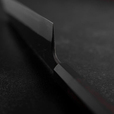 Kiritsuke Blue Super Kurouchi Damast Büffelhorn und Ebenholz Griff 210mm-[Musashi]-[Japan-Küchenmesser]