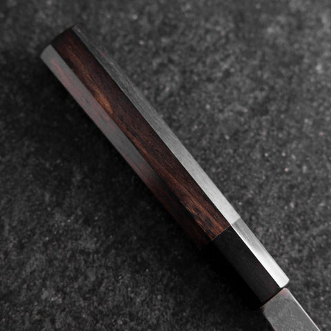 Kiritsuke Blue Super Kurouchi Damast Büffelhorn und Ebenholz Griff 210mm-[Musashi]-[Japan-Küchenmesser]