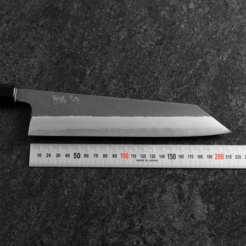 Kiritsuke Blue Super Kurouchi Damast Büffelhorn und Ebenholz Griff 210mm-[Musashi]-[Japan-Küchenmesser]