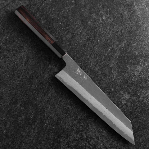 Kiritsuke Blue Super Kurouchi Damast Büffelhorn und Ebenholz Griff 210mm-[Musashi]-[Japan-Küchenmesser]