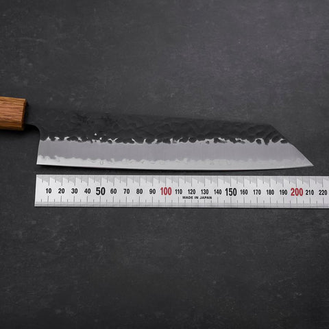 Kiritsuke Blue Super Kurouchi Tsuchime Eichenholz Griff 210mm-[Musashi]-[Japan-Küchenmesser]