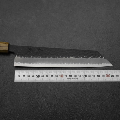 Kiritsuke Blue Super Kurouchi Tsuchime Eichenholz Griff 210mm-[Musashi]-[Japan-Küchenmesser]