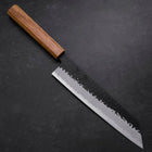 Kiritsuke Blue Super Kurouchi Tsuchime Eichenholz Griff 210mm-[Musashi]-[Japan-Küchenmesser]