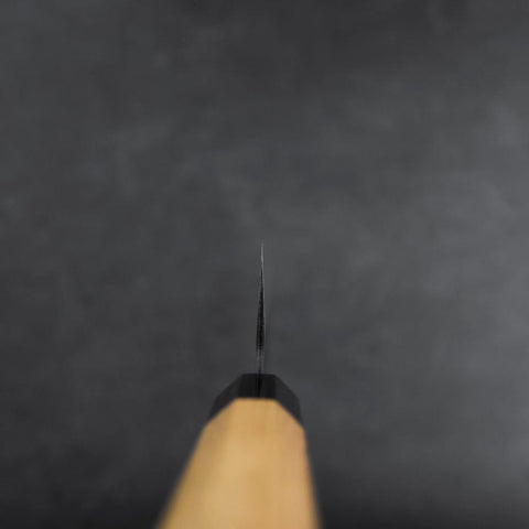 Kiritsuke Blue Super Kurouchi Tsuchime Zelkove Griff 210mm-[Musashi]-[Japan-Küchenmesser]
