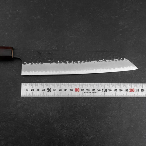 Kiritsuke Blue Super Kurouchi Tsuchime Zelkove Griff 210mm-[Musashi]-[Japan-Küchenmesser]
