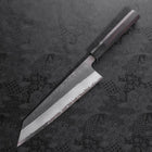 Kiritsuke Blue Steel #2 Kurouchi Damascus Chokin Dragon Buffalo Ebony Handle 210mm-[Musashi]-[Japanese-Kitchen-Knives]