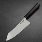 Kiritsuke Deba Honyaki Silver Steel #3 Mirror Buffalo Ebony Handle 180mm (7”)-[Musashi]-[Japan-Küchenmesser]