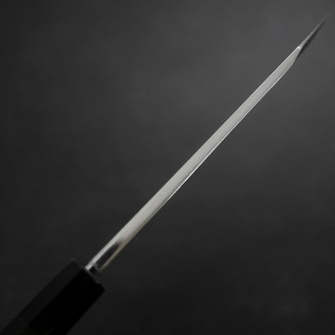 Kiritsuke Deba Honyaki Silver Steel #3 Mirror Buffalo Ebony Handle 180mm (7”)-[Musashi]-[Japan-Küchenmesser]