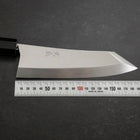Kiritsuke Deba Honyaki Silver Steel #3 Mirror Buffalo Ebony Handle 180mm (7”)-[Musashi]-[Japan-Küchenmesser]