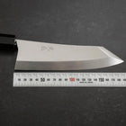 Kiritsuke Deba Honyaki Silver Steel #3 Kagami Büffelhorn und Ebenholz Griff 180mm-[Musashi]-[Japan-Küchenmesser]
