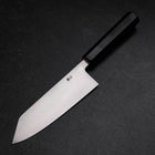 Kiritsuke Deba Silver Steel #3 Mirror Buffalo Ebony Handle 180mm (7”)-[Musashi]-[Japan-Küchenmesser]