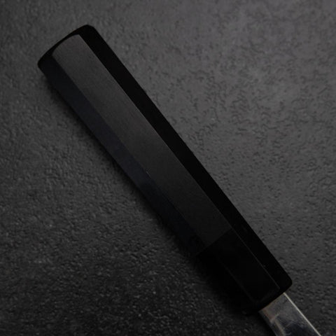 Kiritsuke Deba Silver Steel #3 Mirror Buffalo Ebony Handle 180mm (7”)-[Musashi]-[Japan-Küchenmesser]