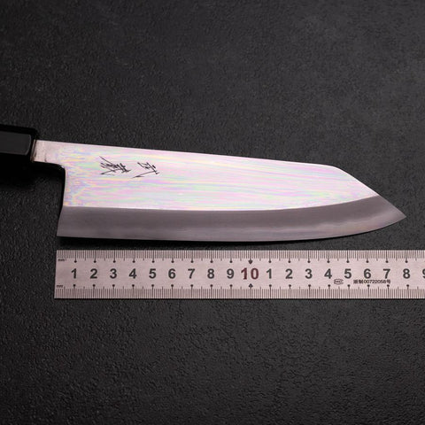 Kiritsuke Deba Silver Steel #3 Mirror Buffalo Ebony Handle 180mm (7”)-[Musashi]-[Japan-Küchenmesser]