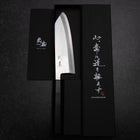 Kiritsuke Deba Silver Steel #3 Mirror Buffalo Ebony Handle 180mm (7”)-[Musashi]-[Japan-Küchenmesser]