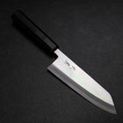 Kiritsuke Deba Silver Steel #3 Mirror Buffalo Ebony Handle 180mm (7”)-[Musashi]-[Japan-Küchenmesser]