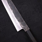Kiritsuke Gyuto Blue Steel #1 Kurouchi Suminagashi Buffalo Ebony Handle 200mm (7.9”)-[Musashi]-[Japan-Küchenmesser]