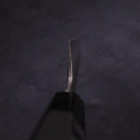 Kiritsuke Gyuto Blue Steel #1 Kurouchi Suminagashi Buffalo Ebony Handle 200mm (7.9”)-[Musashi]-[Japan-Küchenmesser]