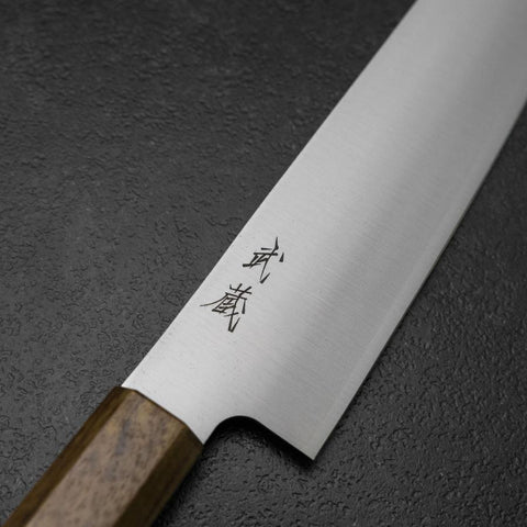 Kiritsuke Gyuto Blue Steel #2 Poliert Olivenholz Griff 210mm-[Musashi]-[Japan-Küchenmesser]
