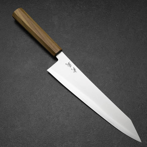 Kiritsuke Gyuto Blue Steel #2 Poliert Olivenholz Griff 240mm-[Musashi]-[Japan-Küchenmesser]