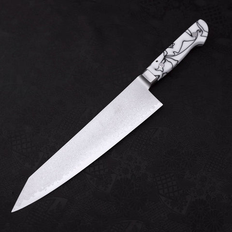 Kiritsuke Gyuto SG-2 Damast Weißer Griff 240mm-[Musashi]-[Japan-Küchenmesser]