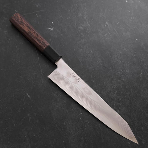 Kiritsuke Gyuto Silver Steel #3 Damascus Buffalo Wenge Handle 210mm-[Musashi]-[Japan-Küchenmesser]