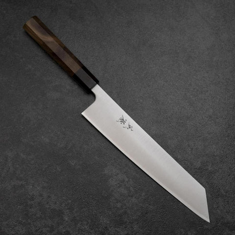 Kiritsuke Gyuto Silver Steel #3 Polished Walnut Handle 240mm-[Musashi]-[Japanese-Kitchen-Knives]