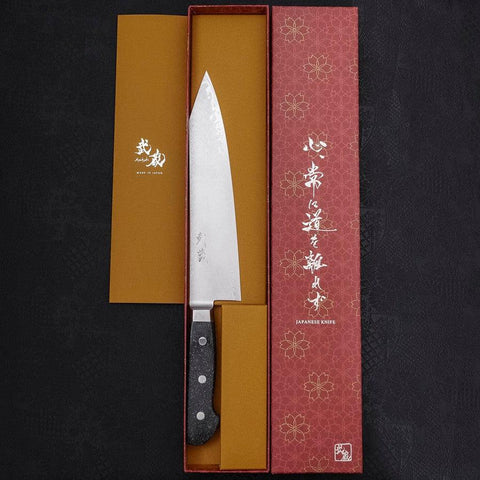 Kiritsuke Gyuto VG-10 Damascus Black Marble Handle 210mm (8.3”)-[Musashi]-[Japan-Küchenmesser]