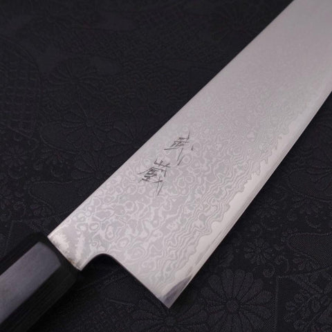 Kiritsuke Gyuto VG-10 Damast Grau-Roter Kirschholz Griff 210mm-[Musashi]-[Japan-Küchenmesser]