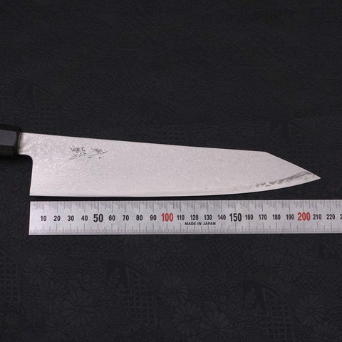 Kiritsuke Gyuto VG-10 Damast Grau-Roter Kirschholz Griff 210mm-[Musashi]-[Japan-Küchenmesser]
