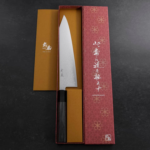 Kiritsuke Gyuto VG-10 Damast Kirschgriff in Grau 240mm-[Musashi]-[Japan-Küchenmesser]