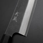 Kiritsuke Kobalt Edelstahl HRC62 Kurouchi Damast Büffelhorn und Ebenholz Griff 240mm-[Musashi]-[Japan-Küchenmesser]