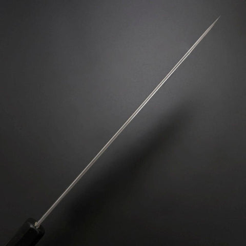 Kiritsuke Kobalt Edelstahl HRC62 Kurouchi Damast Büffelhorn und Ebenholz Griff 240mm-[Musashi]-[Japan-Küchenmesser]