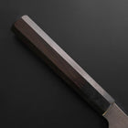 Kiritsuke Kobalt Edelstahl HRC62 Kurouchi Damast Büffelhorn und Ebenholz Griff 240mm-[Musashi]-[Japan-Küchenmesser]