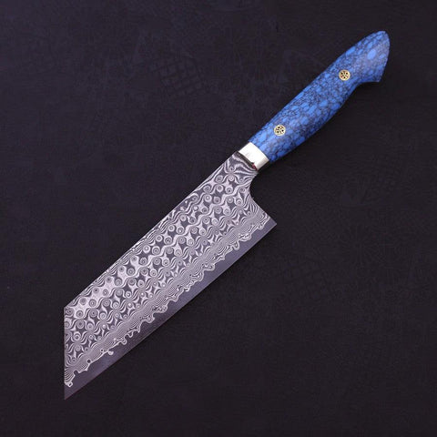 Kiritsuke Nakiri SG-2 Damast Blauer Türkis Griff 170mm-[Musashi]-[Japan-Küchenmesser]