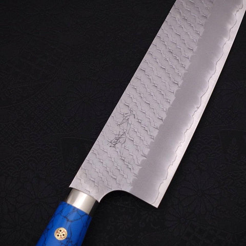 Kiritsuke Nakiri SG-2 Tsuchime Blauer Türkis Griff 170mm-[Musashi]-[Japan-Küchenmesser]