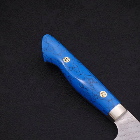 Kiritsuke Nakiri SG-2 Tsuchime Blauer Türkis Griff 170mm-[Musashi]-[Japan-Küchenmesser]