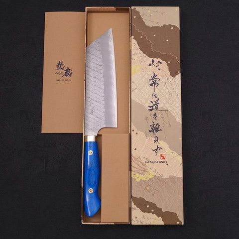 Kiritsuke Nakiri SG-2 Tsuchime Blauer Türkis Griff 170mm-[Musashi]-[Japan-Küchenmesser]