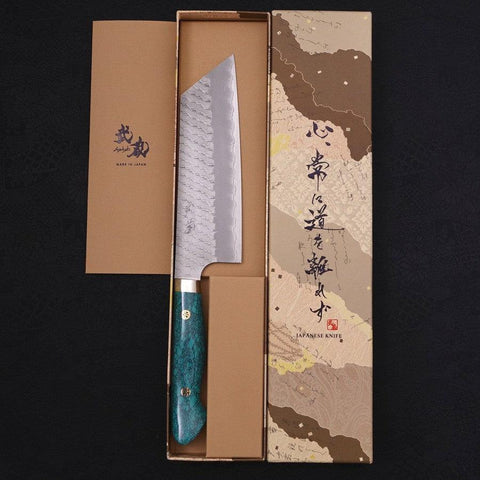 Kiritsuke Nakiri SG-2 Tsuchime Grüner Türkis Griff 170mm-[Musashi]-[Japan-Küchenmesser]