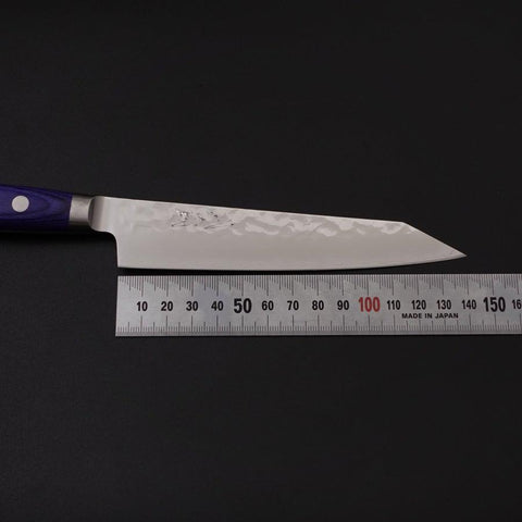 Kiritsuke Petty AUS-10 Tsuchime Blauer Westlicher Griff 145mm-[Musashi]-[Japan-Küchenmesser]