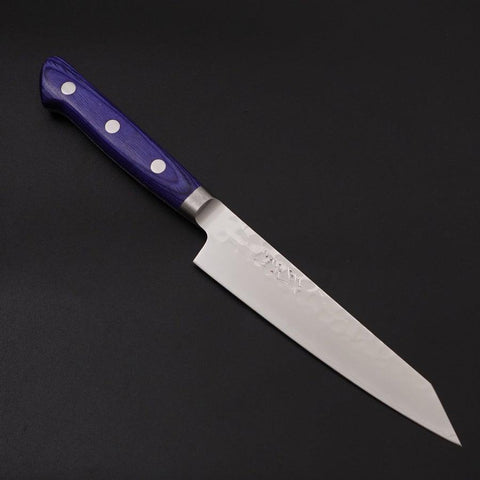 Kiritsuke Petty AUS-10 Tsuchime Blauer Westlicher Griff 145mm-[Musashi]-[Japan-Küchenmesser]